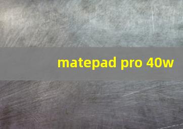 matepad pro 40w